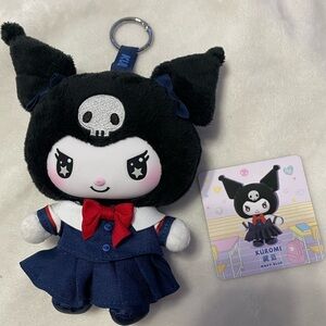 Kuromi School Life Plush Keychain